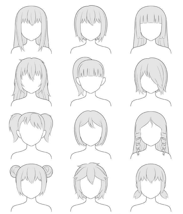 Cara Menggambar Rambut Anime - KibrisPDR