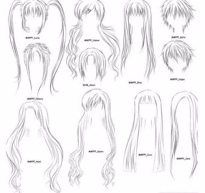 Detail Cara Menggambar Rambut Anime Perempuan Nomer 13