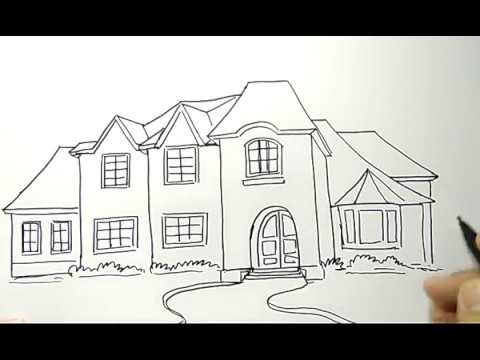 Detail Cara Menggambar Rumah Besar Nomer 3