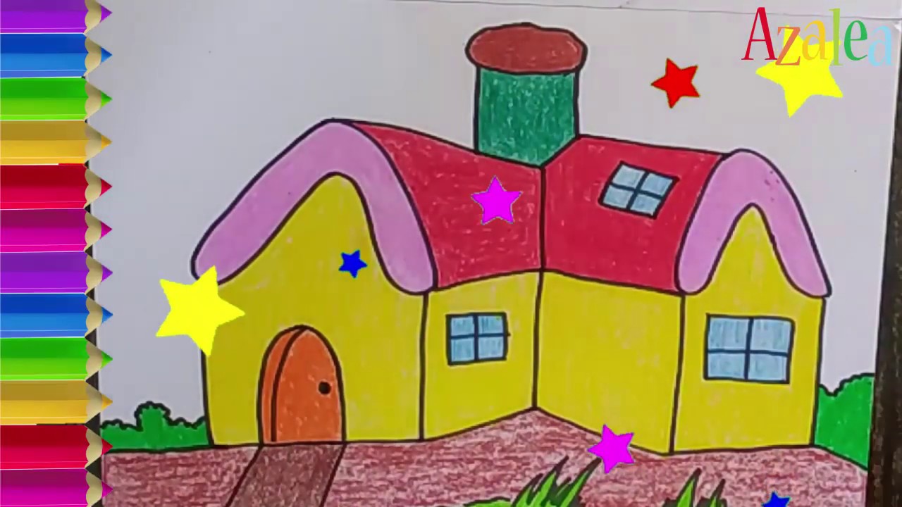 Detail Cara Menggambar Rumah Untuk Anak Sd Kelas 1 Nomer 17