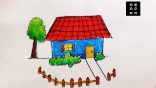 Detail Cara Menggambar Rumah Untuk Anak Sd Kelas 1 Nomer 45