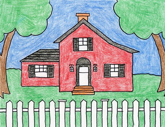 Detail Cara Menggambar Rumah Untuk Anak Sd Kelas 1 Nomer 10