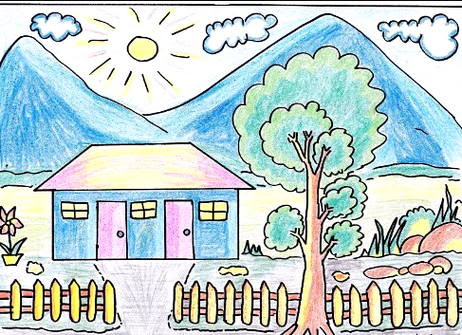 Detail Cara Menggambar Rumah Untuk Anak Sd Kelas 3 Nomer 21