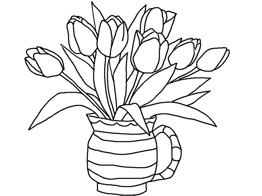 Detail Cara Menggambar Sketsa Bunga Tulip Nomer 28