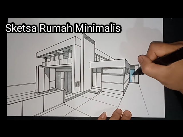 Detail Cara Menggambar Sketsa Rumah Nomer 5