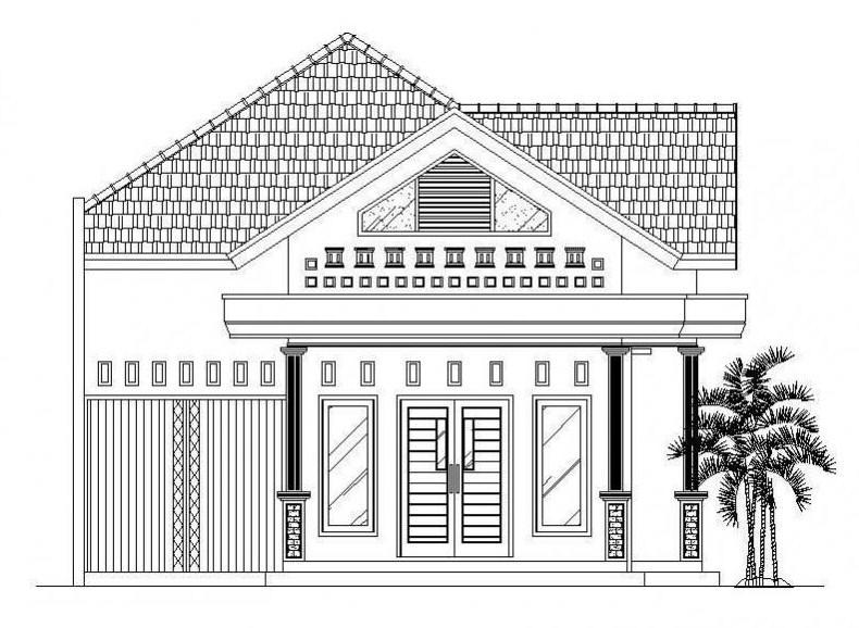 Detail Cara Menggambar Sketsa Rumah Dengan Pensil Nomer 27