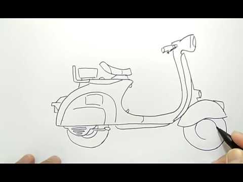 Cara Menggambar Vespa - KibrisPDR