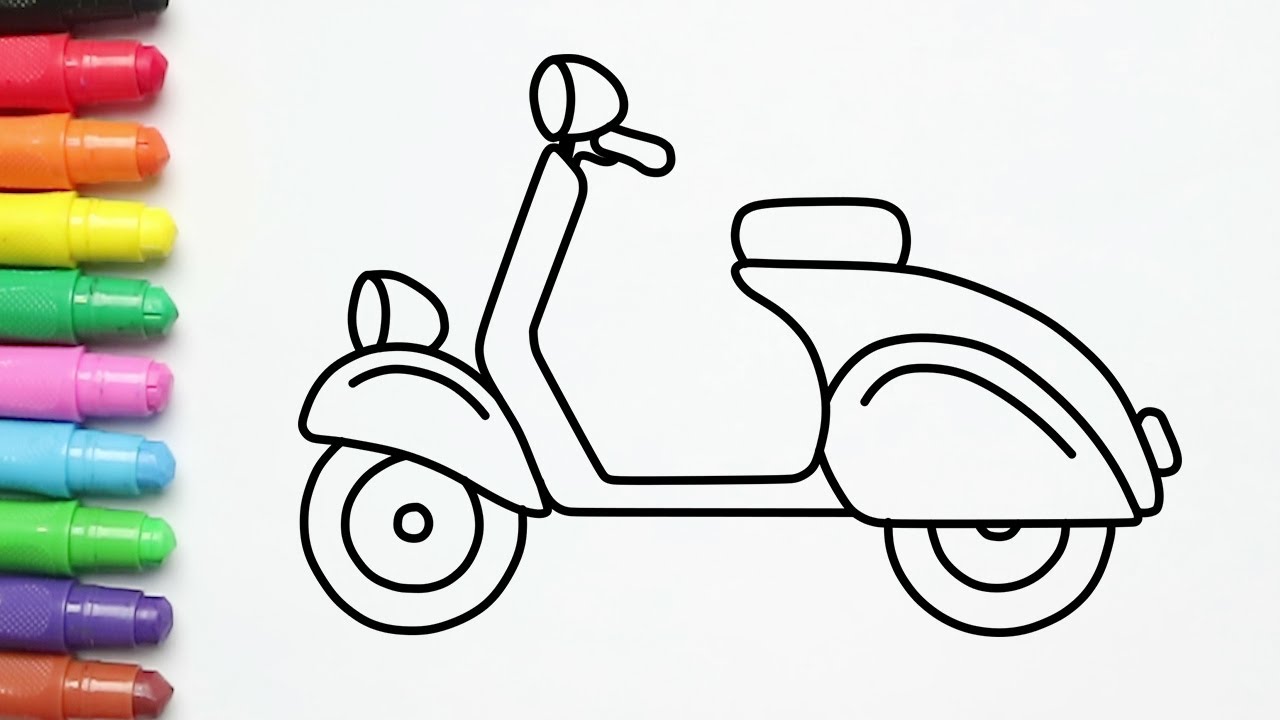 Detail Cara Menggambar Vespa Nomer 3