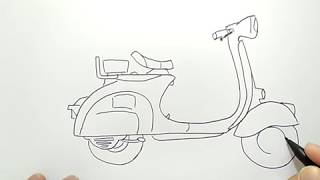 Detail Cara Menggambar Vespa Nomer 6