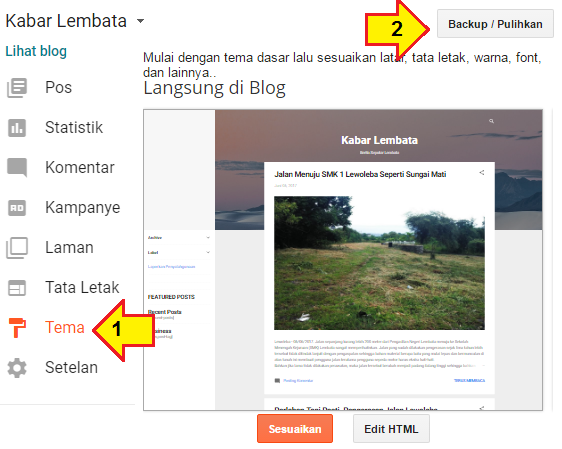 Detail Cara Mengganti Template Blog Nomer 25