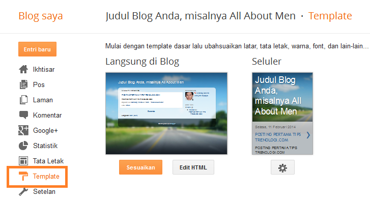 Detail Cara Mengganti Template Blog Nomer 9