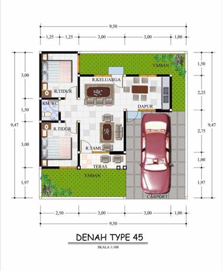 Detail Cara Menghitung Luas Rumah Type 45 Nomer 5