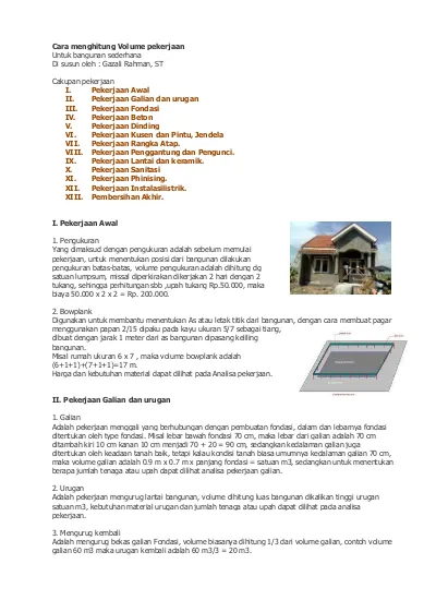 Detail Cara Menghitung Rab Bangunan Rumah Sederhana Nomer 26