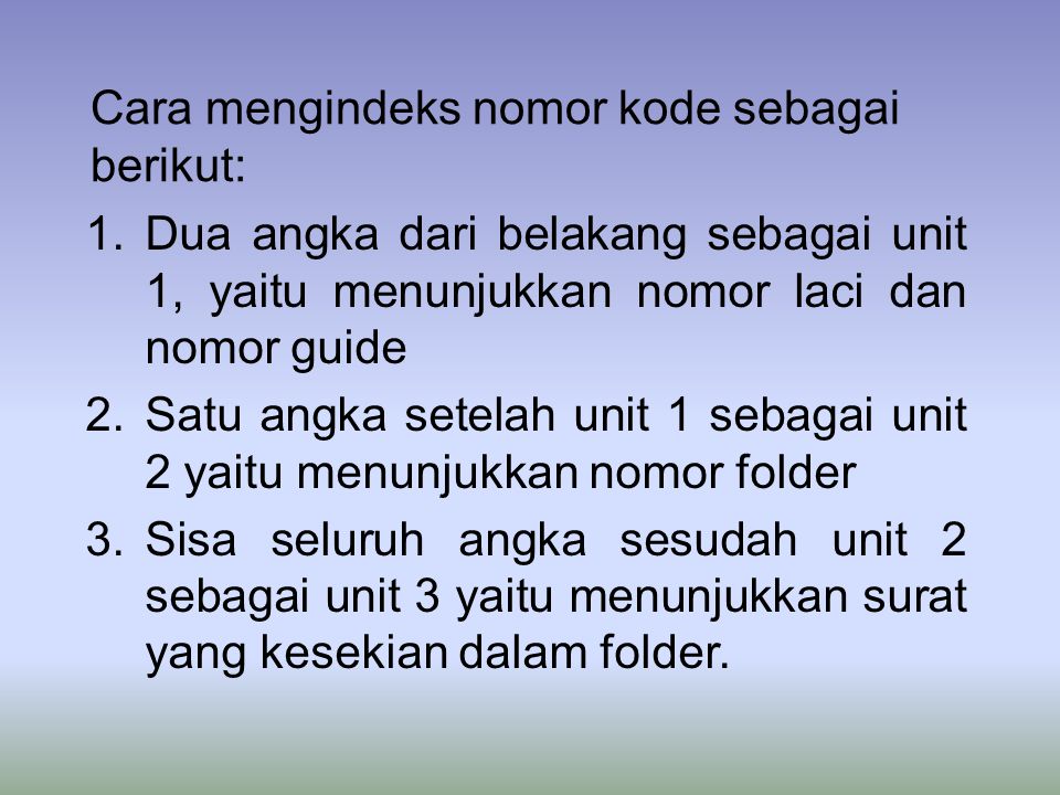 Detail Cara Mengindeks Surat Nomer 33