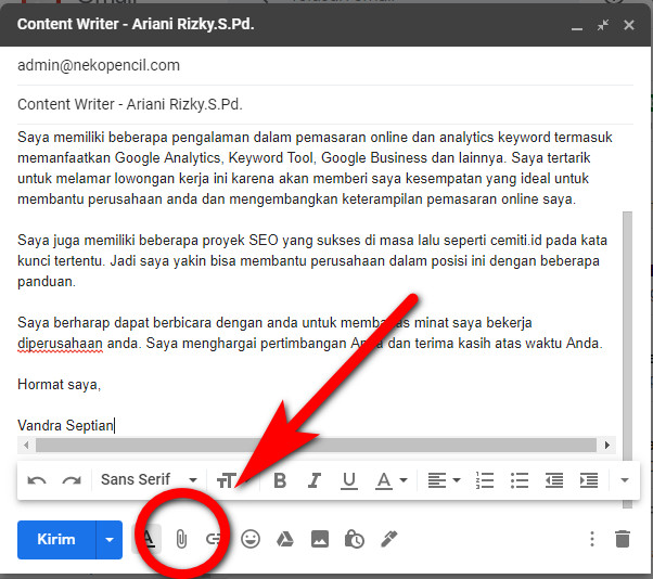 Detail Cara Mengirim Email Surat Lamaran Kerja Nomer 29