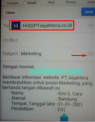 Detail Cara Mengirim Email Surat Lamaran Kerja Nomer 36