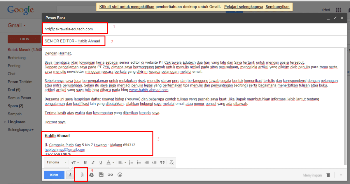 Detail Cara Mengirim Email Surat Lamaran Kerja Nomer 6