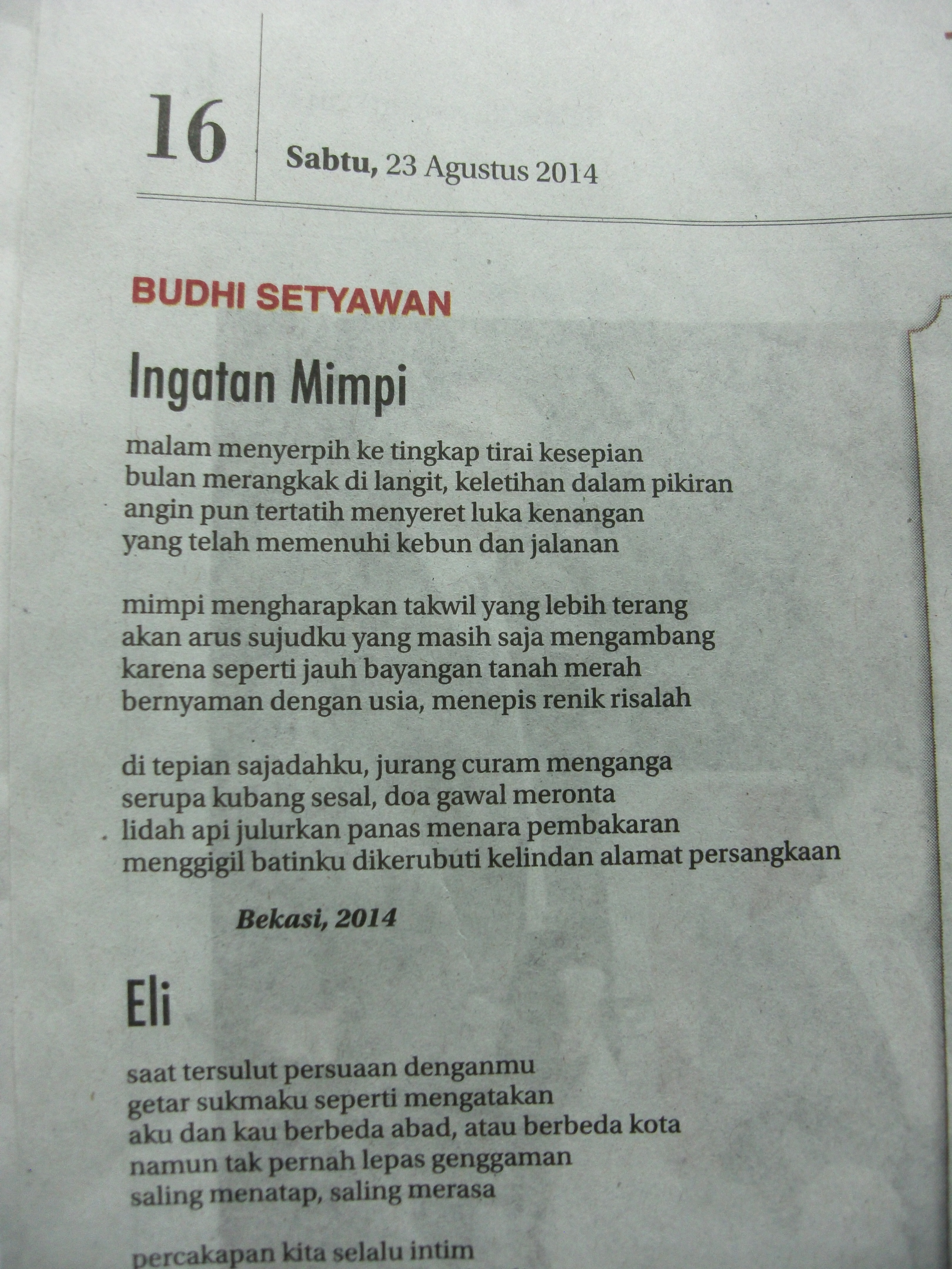 Detail Cara Mengirim Puisi Ke Kompas 2016 Nomer 13