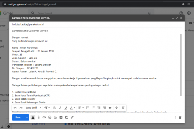 Detail Cara Mengirim Surat Nomer 33