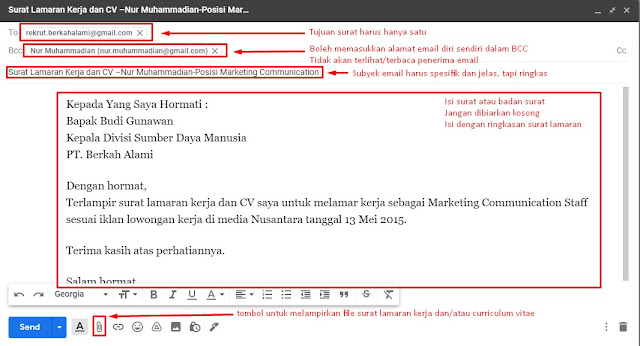 Detail Cara Mengirim Surat Lamaran Melalui Email Nomer 13