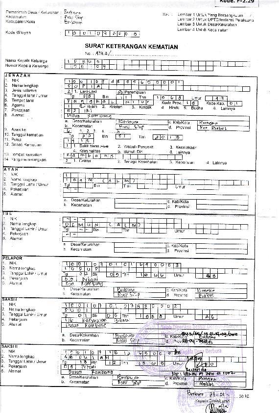 Detail Cara Mengisi Surat Keterangan Kelahiran Nomer 17