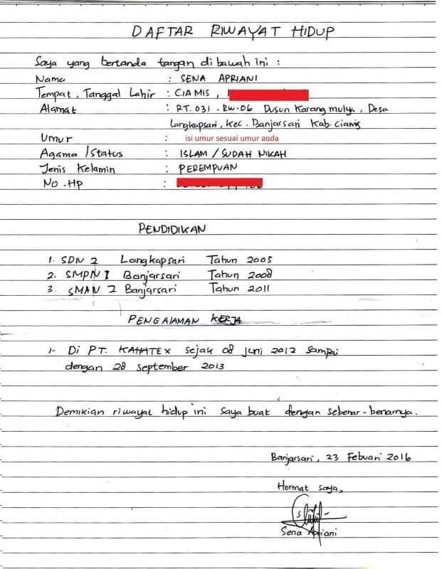 Detail Cara Mengisi Surat Riwayat Hidup Nomer 21