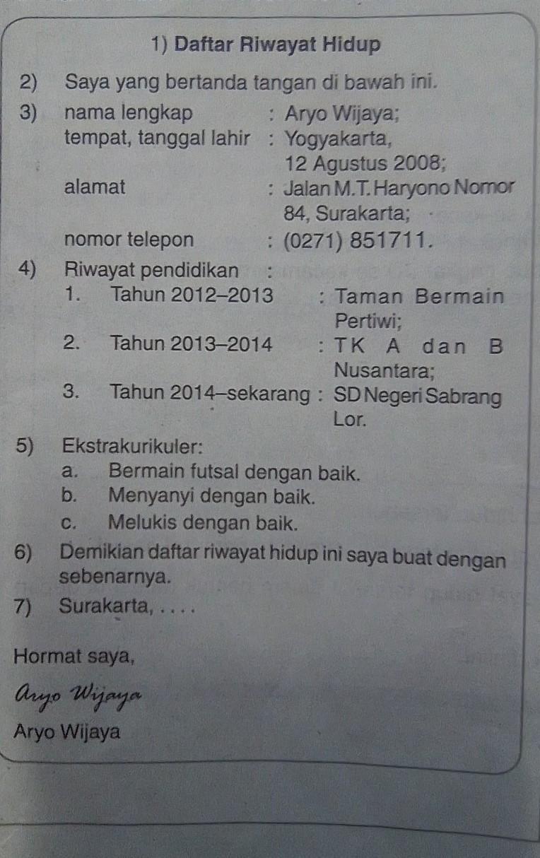 Detail Cara Mengisi Surat Riwayat Hidup Nomer 35