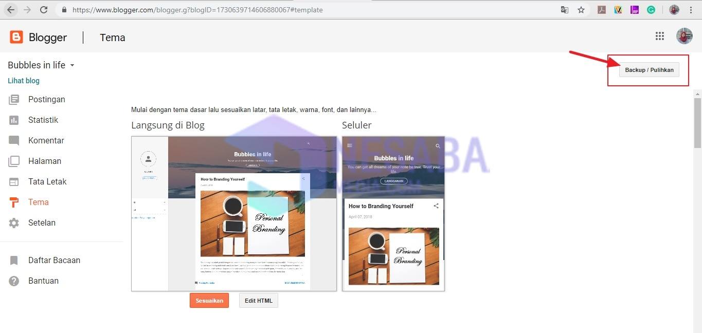 Detail Cara Mengubah Template Pada Blogger Nomer 37