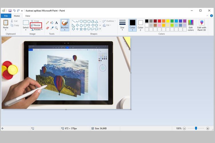 Detail Cara Mengubah Ukuran Foto Di Paint Nomer 29