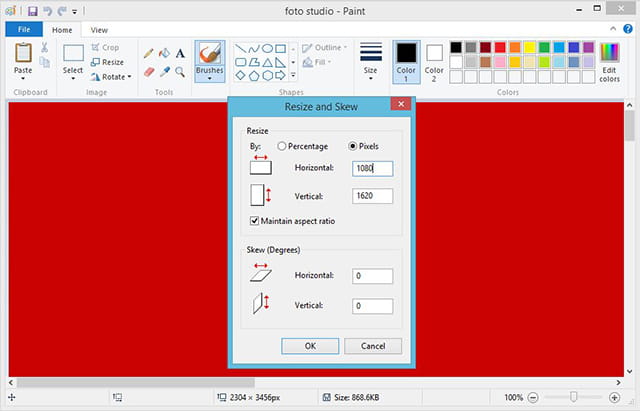 Detail Cara Mengubah Ukuran Foto Di Paint Nomer 7