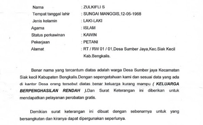 Detail Cara Mengurus Surat Keterangan Tidak Mampu Nomer 20