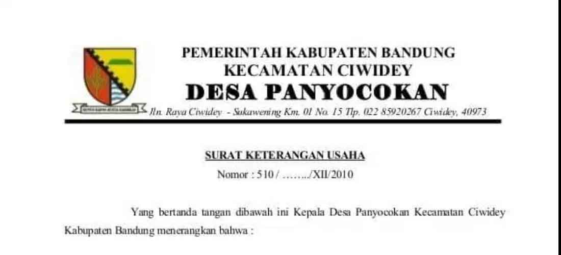 Detail Cara Mengurus Surat Keterangan Usaha Nomer 23