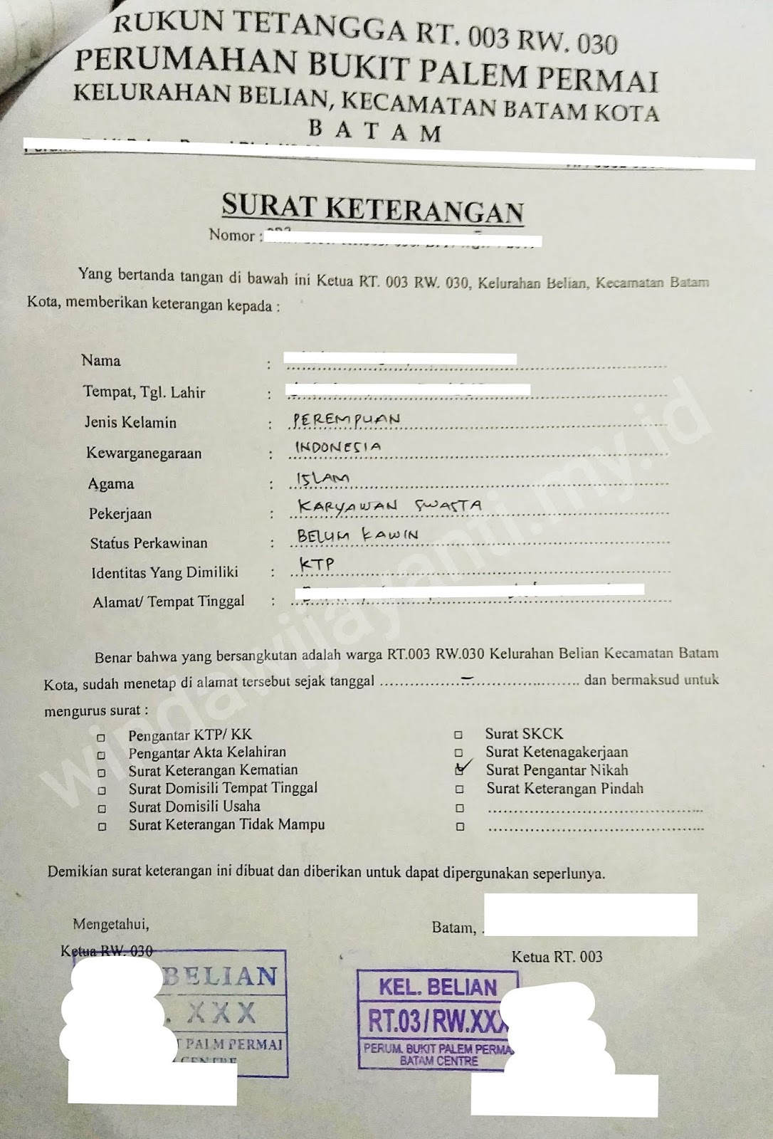 Detail Cara Mengurus Surat Untuk Menikah Nomer 8