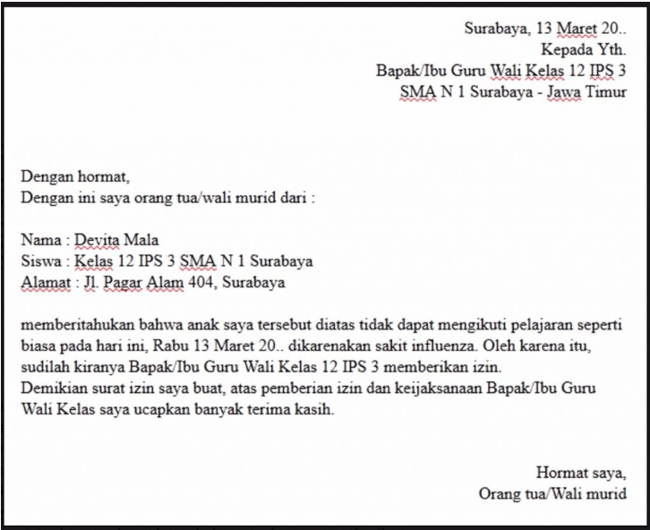 Cara Menulis Surat Izin Yang Benar - KibrisPDR