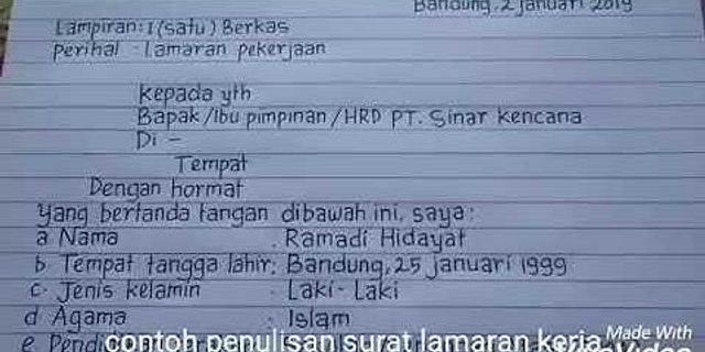 Detail Cara Menulis Surat Lamaran Kerja Tulis Tangan Nomer 41