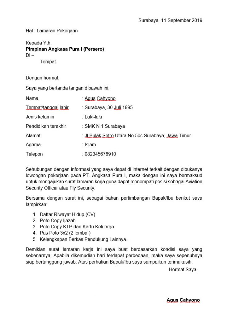 Detail Cara Menulis Surat Lamaran Pekerjaan Yang Baik Dan Benar Nomer 38