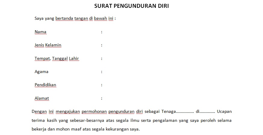 Detail Cara Menulis Surat Pengunduran Diri Nomer 28