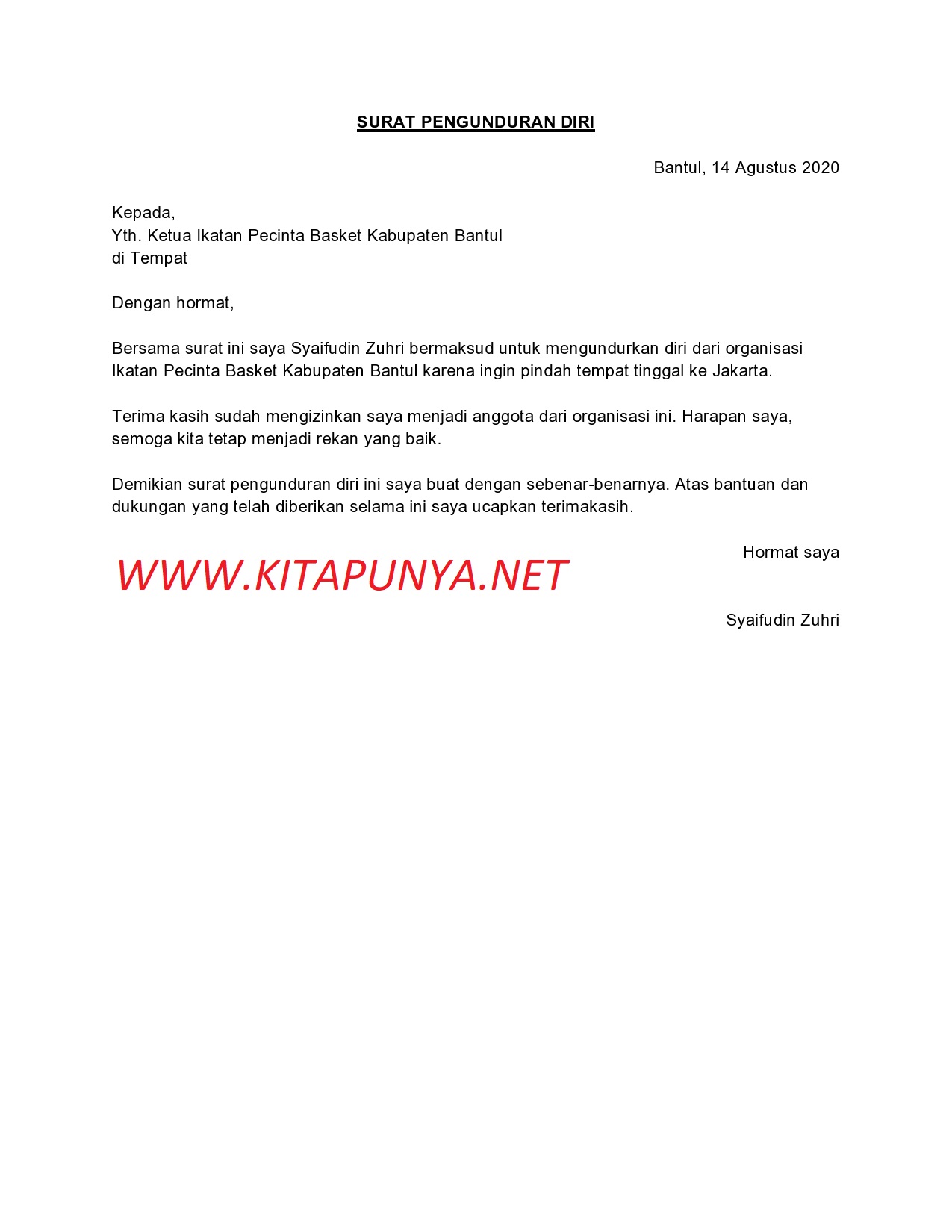 Detail Cara Menulis Surat Resign Nomer 40