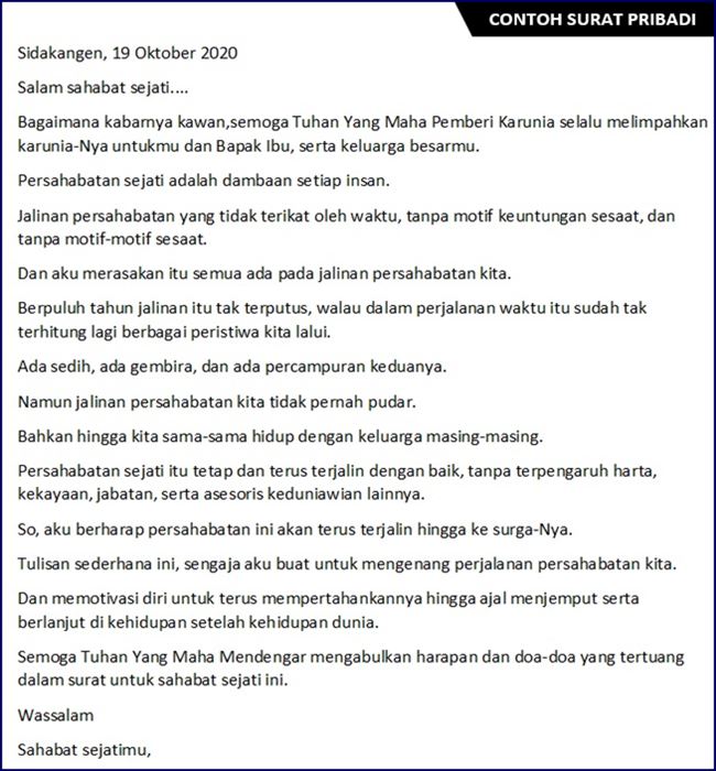 Detail Cara Menulis Surat Untuk Teman Nomer 9