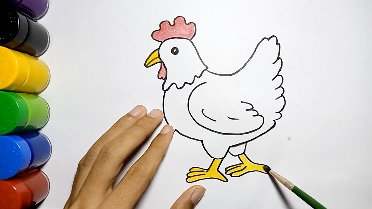 Detail Cara Mewarnai Gambar Ayam Nomer 4