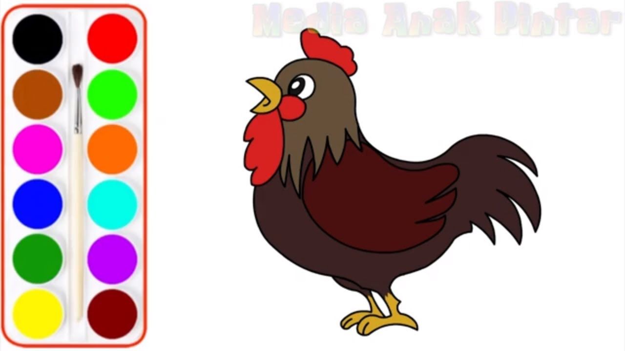 Detail Cara Mewarnai Gambar Ayam Nomer 10