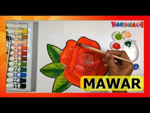 Detail Cara Mewarnai Gambar Bunga Mawar Dengan Crayon Nomer 19