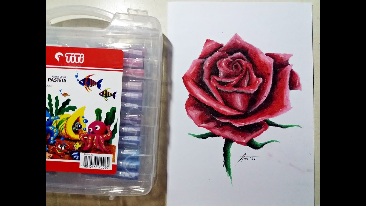 Detail Cara Mewarnai Gambar Bunga Mawar Dengan Crayon Nomer 4