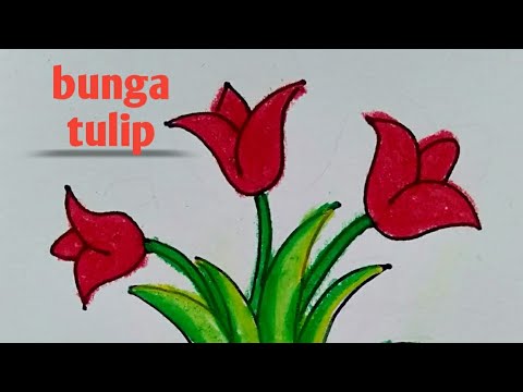 Detail Cara Mudah Menggambar Bunga Tulip Nomer 16