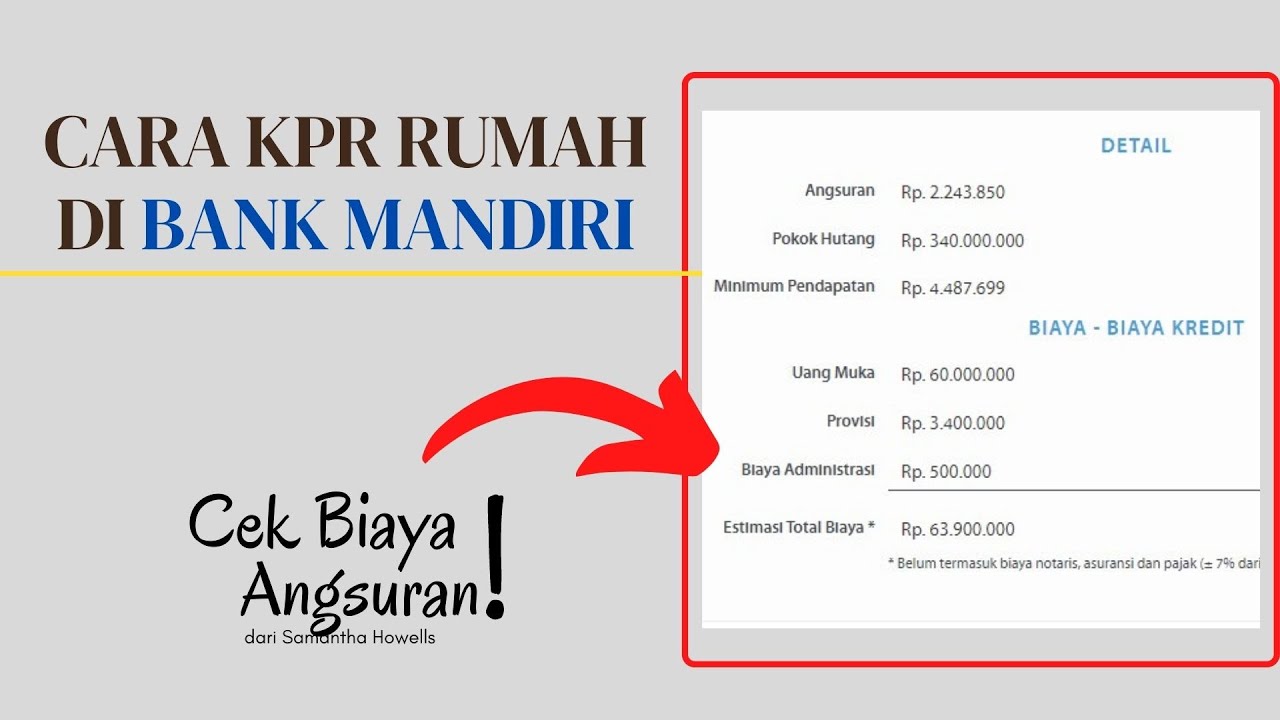 Detail Cara Over Kredit Rumah Kpr Mandiri Nomer 6