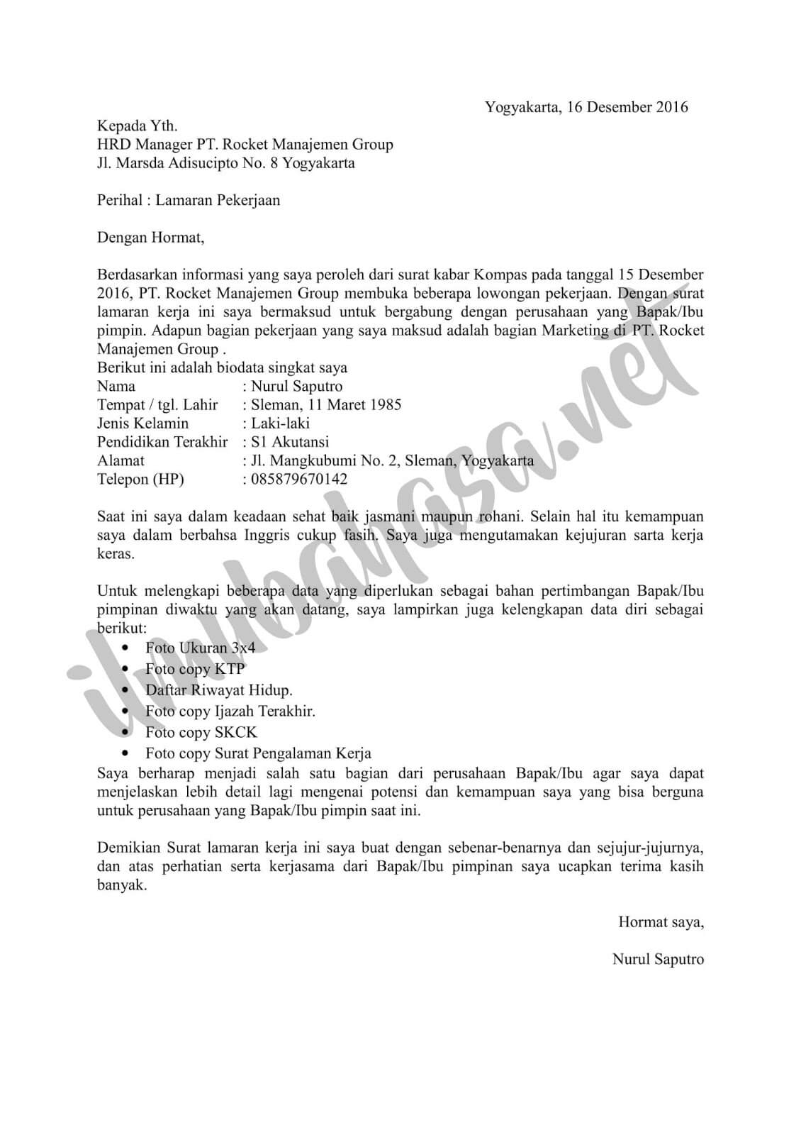 Detail Cara Pembuatan Surat Lamaran Kerja Yang Benar Nomer 20