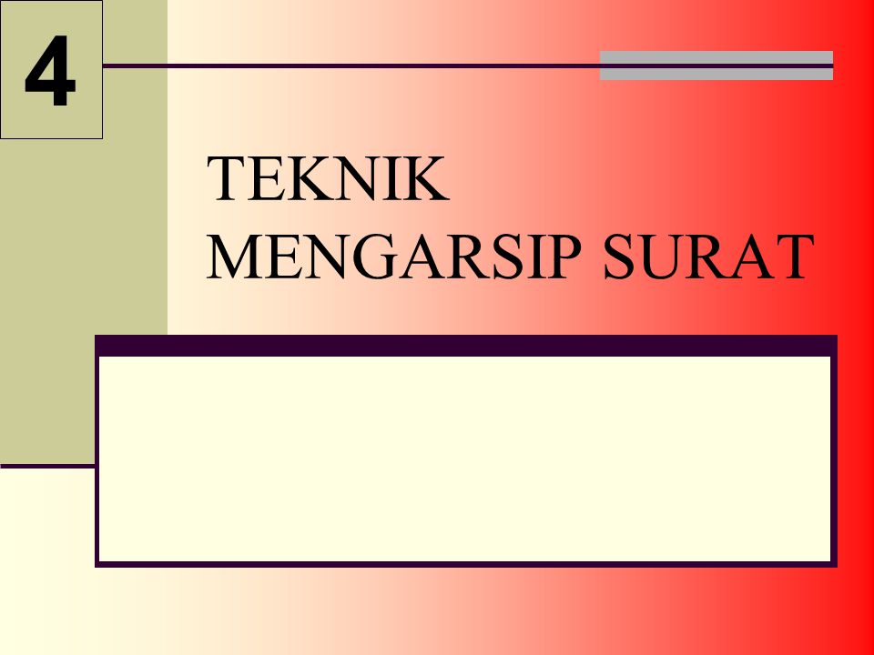 Cara Pengarsipan Surat - KibrisPDR