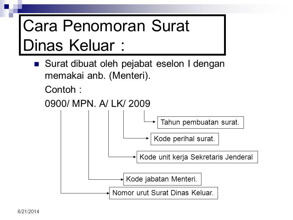 Detail Cara Penulisan No Surat Nomer 14