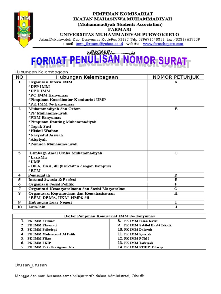 Detail Cara Penulisan No Surat Nomer 26