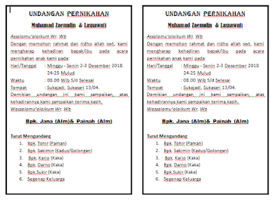 Detail Cara Penulisan Turut Mengundang Dalam Undangan Pernikahan Nomer 12